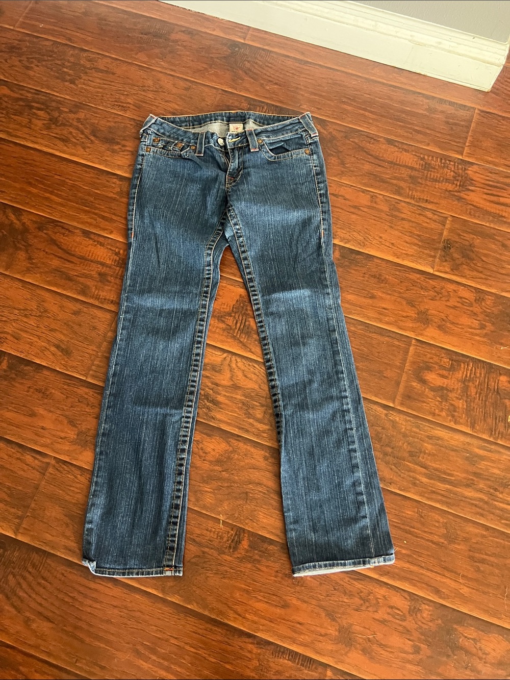 True Religion Women's Dark Blue Flare Jeans